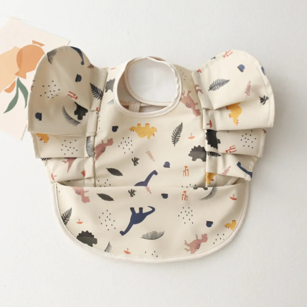 INS Nordic Style Baby Bibs Waterproof Short Sleeve