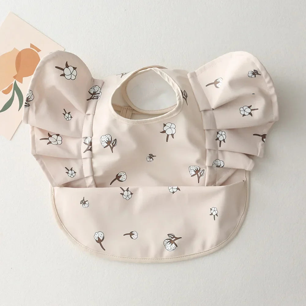 INS Nordic Style Baby Bibs Waterproof Short Sleeve