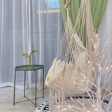 Indoor Outdoor Tassels Hammock Garden Patio White Cotton