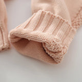 Infant Baby Girls Knitting Solid Color Jumpsuit One