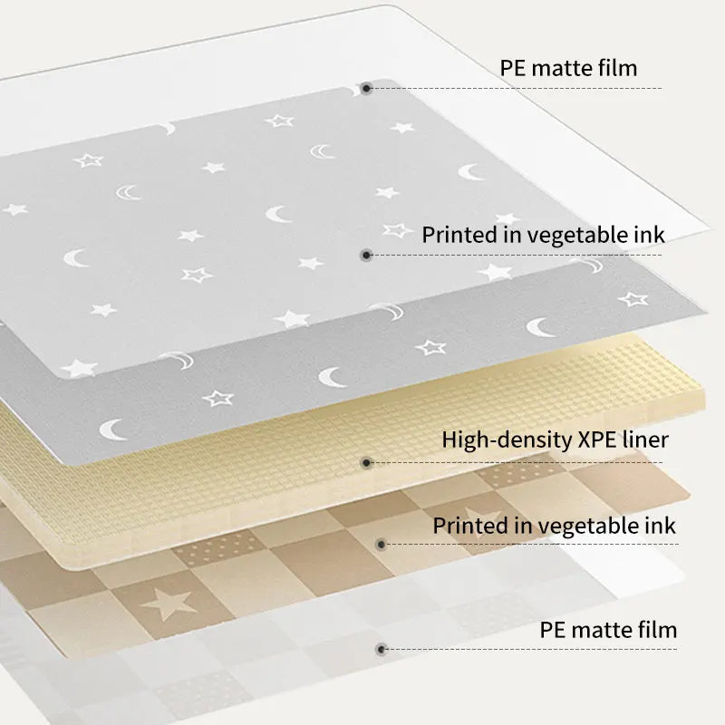 Infant Shining 2cm Foldable Baby Play Mat Cartoon
