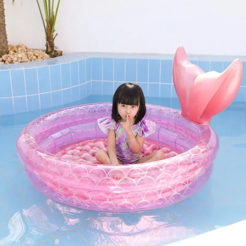 Inflatable Baby Swimming Pool Babe Household Outdoor Mermaid