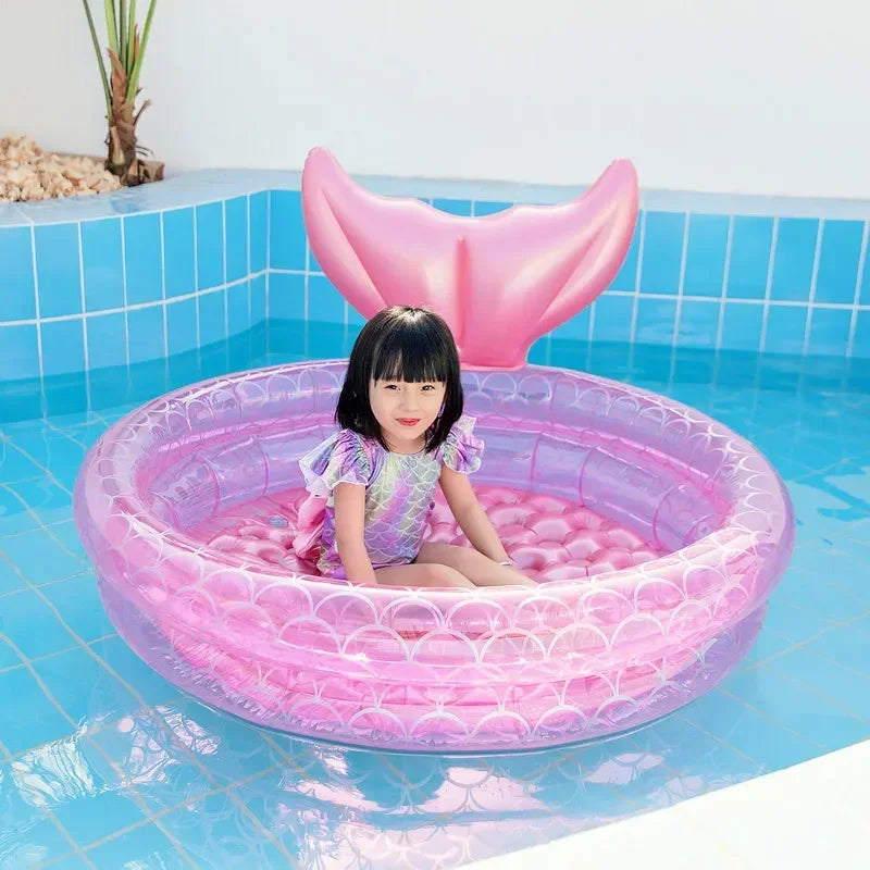 Inflatable Baby Swimming Pool Babe Household Outdoor Mermaid