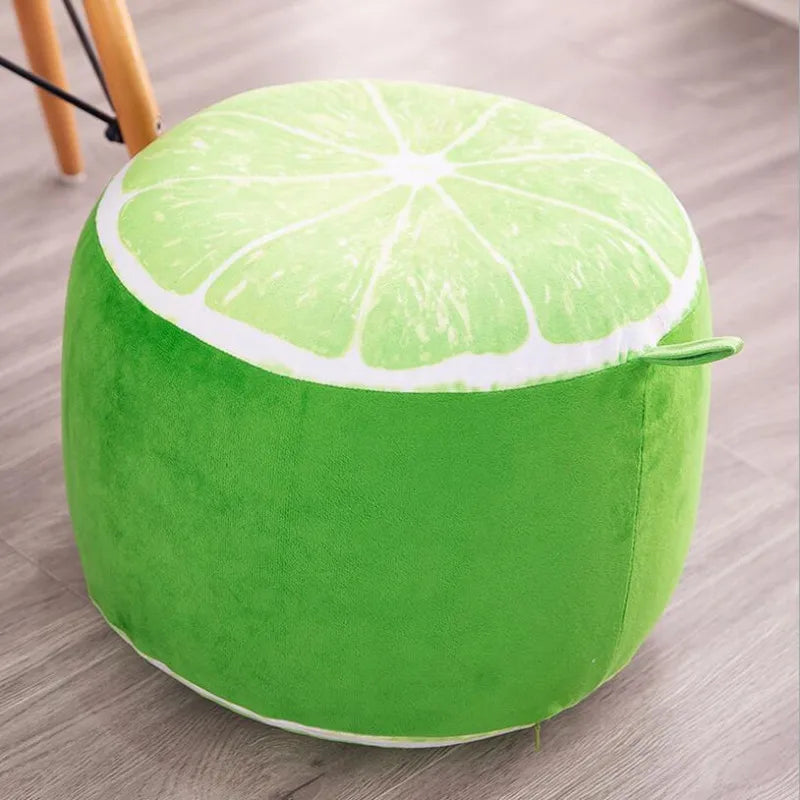 Inflatable Stool Thicken Cotton Cover Cartoon Plush 3D