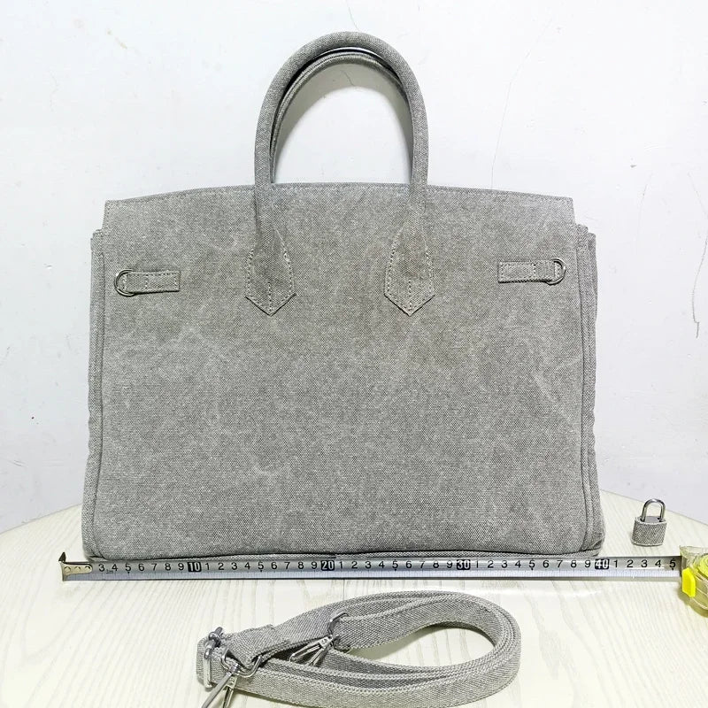Ins Famous Fashion Women Bags Canvas Patchwork Embroidery
