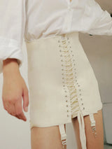 InsDoit Gothic Y2K Vintage Mini Skirt Women Punk