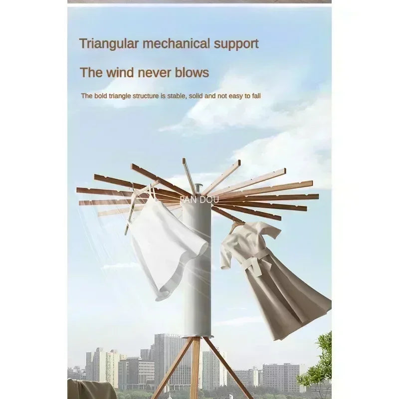 Installation-free Drying Rack,Tripod Clothes Drying Rack, Garment Rack