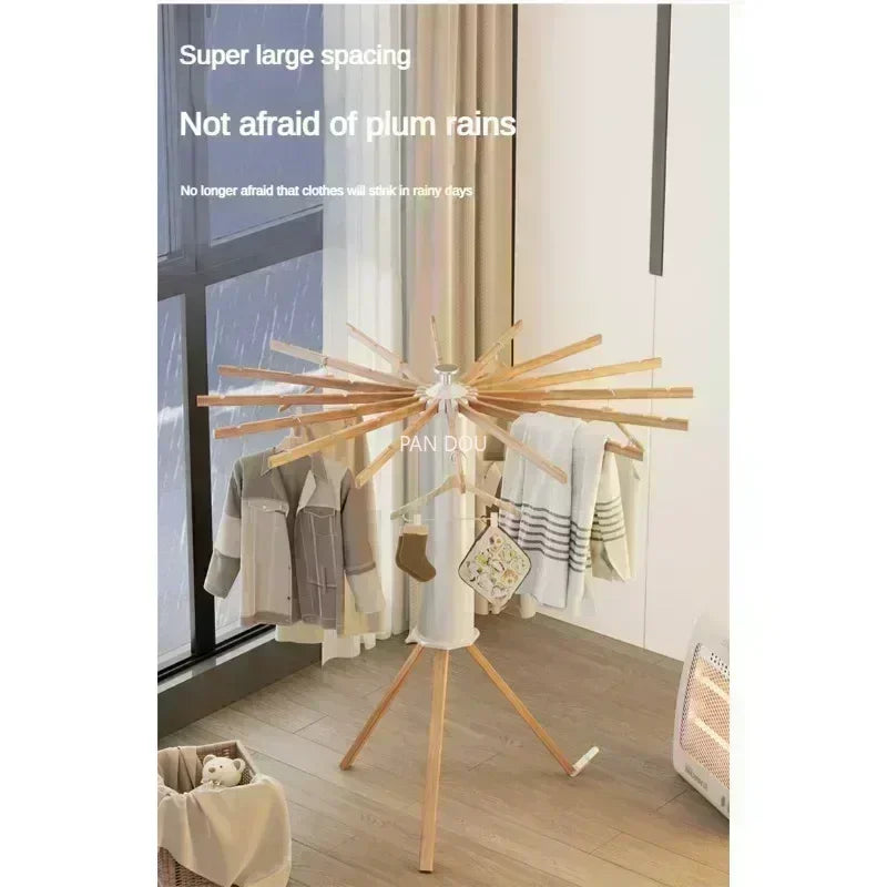 Installation-free Drying Rack,Tripod Clothes Drying Rack, Garment Rack