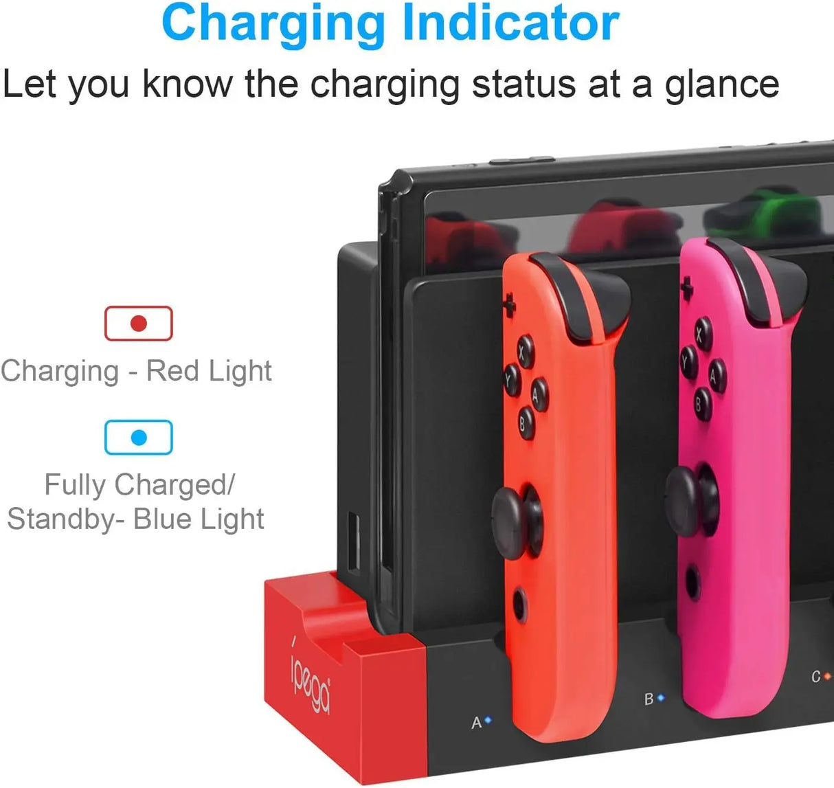 Ipega Joy Con Charger Charging Dock Stand Station