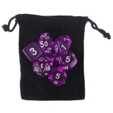 Iridescent Glitter Polyhedral Dice Set D4 D6 D8