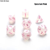 Iridescent Glitter Polyhedral Dice Set D4 D6 D8