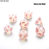 Iridescent Glitter Polyhedral Dice Set D4 D6 D8