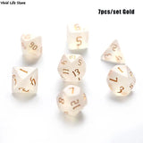 Iridescent Glitter Polyhedral Dice Set D4 D6 D8