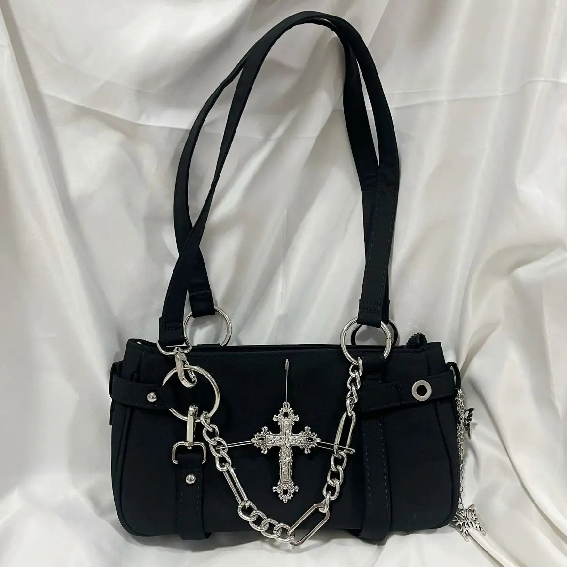 JIAERDI Gothic Cross Y2k Bag Women Vintage Grunge