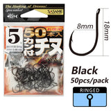 Japan SASAME 50pcs CHINU Hook Barded Fishing Hooks