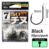 Japan SASAME 50pcs CHINU Hook Barded Fishing Hooks