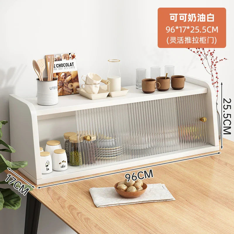 Japanese Meal Side Cabinet Multi-function Kitchen Shelf Acrylic