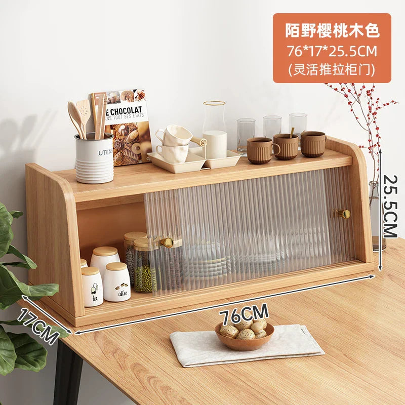 Japanese Meal Side Cabinet Multi-function Kitchen Shelf Acrylic