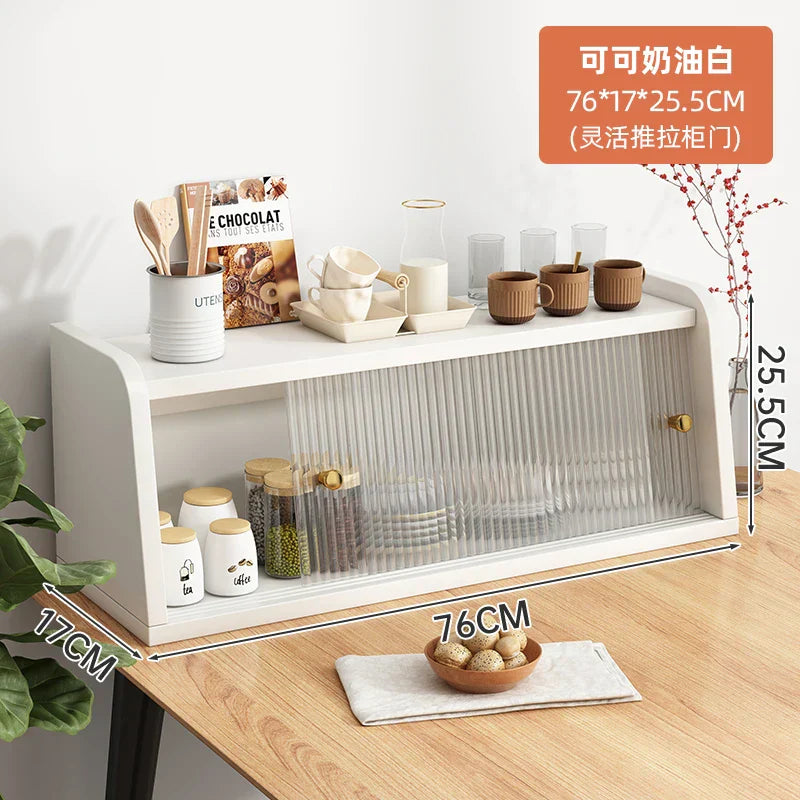 Japanese Meal Side Cabinet Multi-function Kitchen Shelf Acrylic