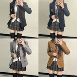 Japanese School Uniforms for Girl AutumnWinter Multicolor Long