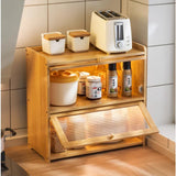 Japanese Simple Meal Side Cabinet Natural Bamboo Kitchen