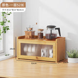 Japanese Simple Meal Side Cabinet Natural Bamboo Kitchen