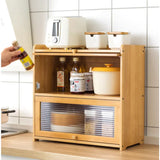 Japanese Simple Meal Side Cabinet Natural Bamboo Kitchen