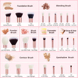 Jessup Professional Makeup Brushes Set,25pcs Makeup Brush Foundation