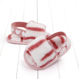 Jlong Autumn Plush Slide Sandal Baby Girls Heart
