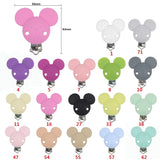 Joepada 10pc Mickey Round silicone Beads pacifier clip