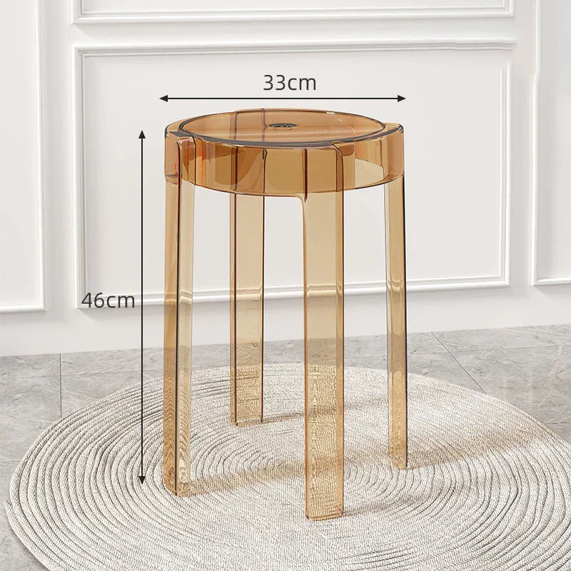 Joylove Transparent Plastic Stool Household Thickened Acrylic Stool