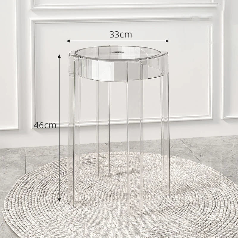 Joylove Transparent Plastic Stool Household Thickened Acrylic Stool