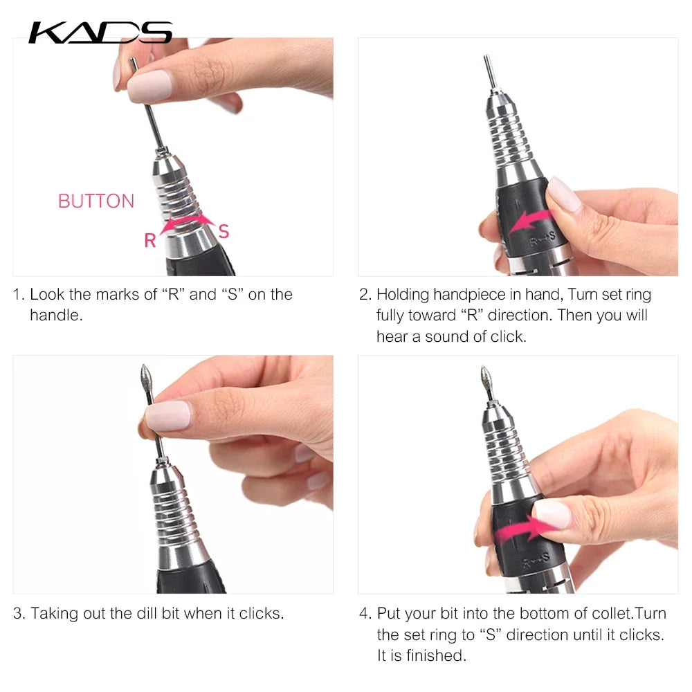 KADS Professional Electric Nail Drill Manicure Machine Apparatus