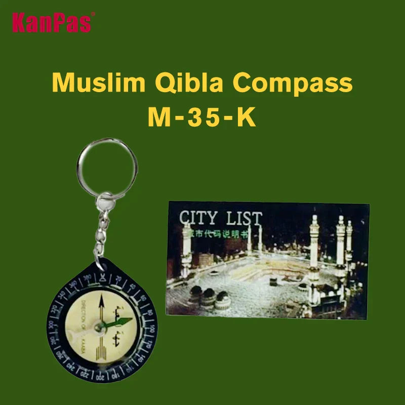 KANPAS Muslim Qibla compass /M-35-K with city index