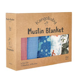 Kangobaby 5 Pieces Pack Multi-Functional Bamboo Cotton Muslin