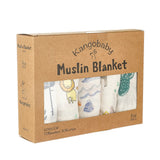 Kangobaby 5 Pieces Pack Multi-Functional Bamboo Cotton Muslin