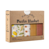 Kangobaby 5 Pieces Pack Multi-Functional Bamboo Cotton Muslin