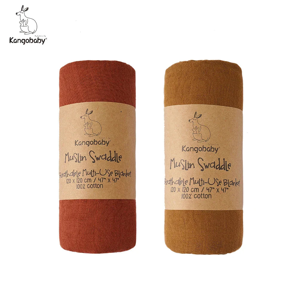 Kangobaby All Season Muslin Swaddle Blanket Baby Wrap