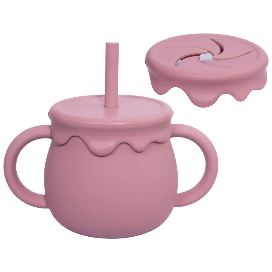 Kawaii Children's Silicone Learning Drinking Cup Baby Snack