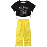 Kid Hip Hop Clothing Crop Top Streetwear Dopamine