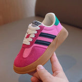 Kid Suede Color Splicing Casual Shoes Girl Boy