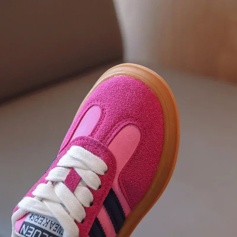 Kid Suede Color Splicing Casual Shoes Girl Boy