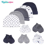 Kiddiezoom 10Pcs/lot Newborn Cap+Gloves Set Baby Boy Clothes