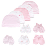 Kiddiezoom 10Pcs/lot Newborn Cap+Gloves Set Baby Boy Clothes