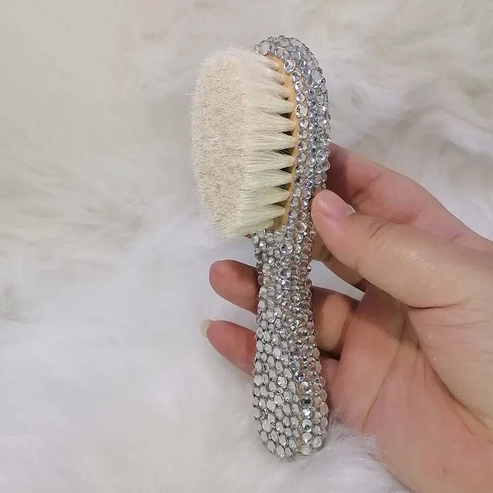 Kids Baby Girl Brush wool Comb Crystal Rhinestones