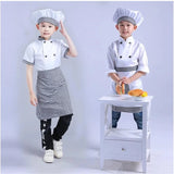 Kids Chef Jackets Kitchen Roleplay Uniform Cook Hat