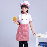 Kids Chef Jackets Kitchen Roleplay Uniform Cook Hat