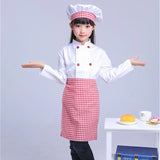 Kids Chef Jackets Kitchen Roleplay Uniform Cook Hat