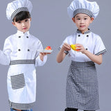 Kids Chef Jackets Kitchen Roleplay Uniform Cook Hat