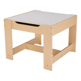 Kids Wooden Storage Table and Chairs Set, Natural